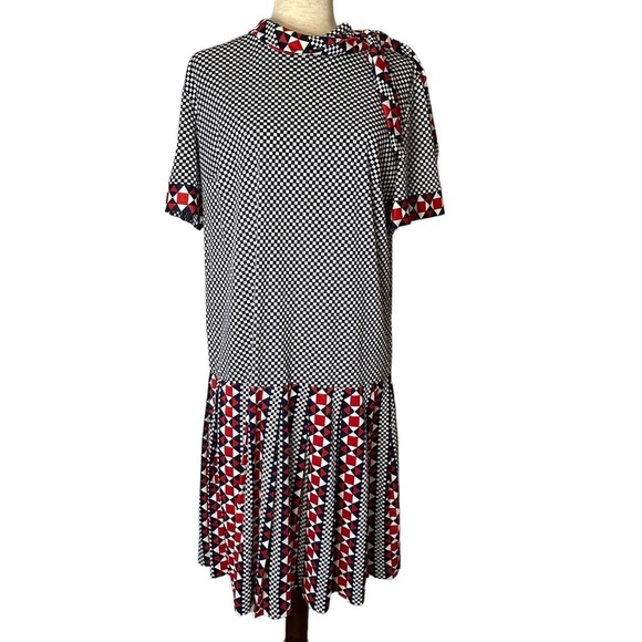 Lorac‎ Original Vintage 1970s 1980s Union Made Blue White Gingham Plaid Necktie - Picture 2 of 16